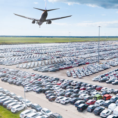 Flughafen Freilager Parkplatz Vogelabwehr